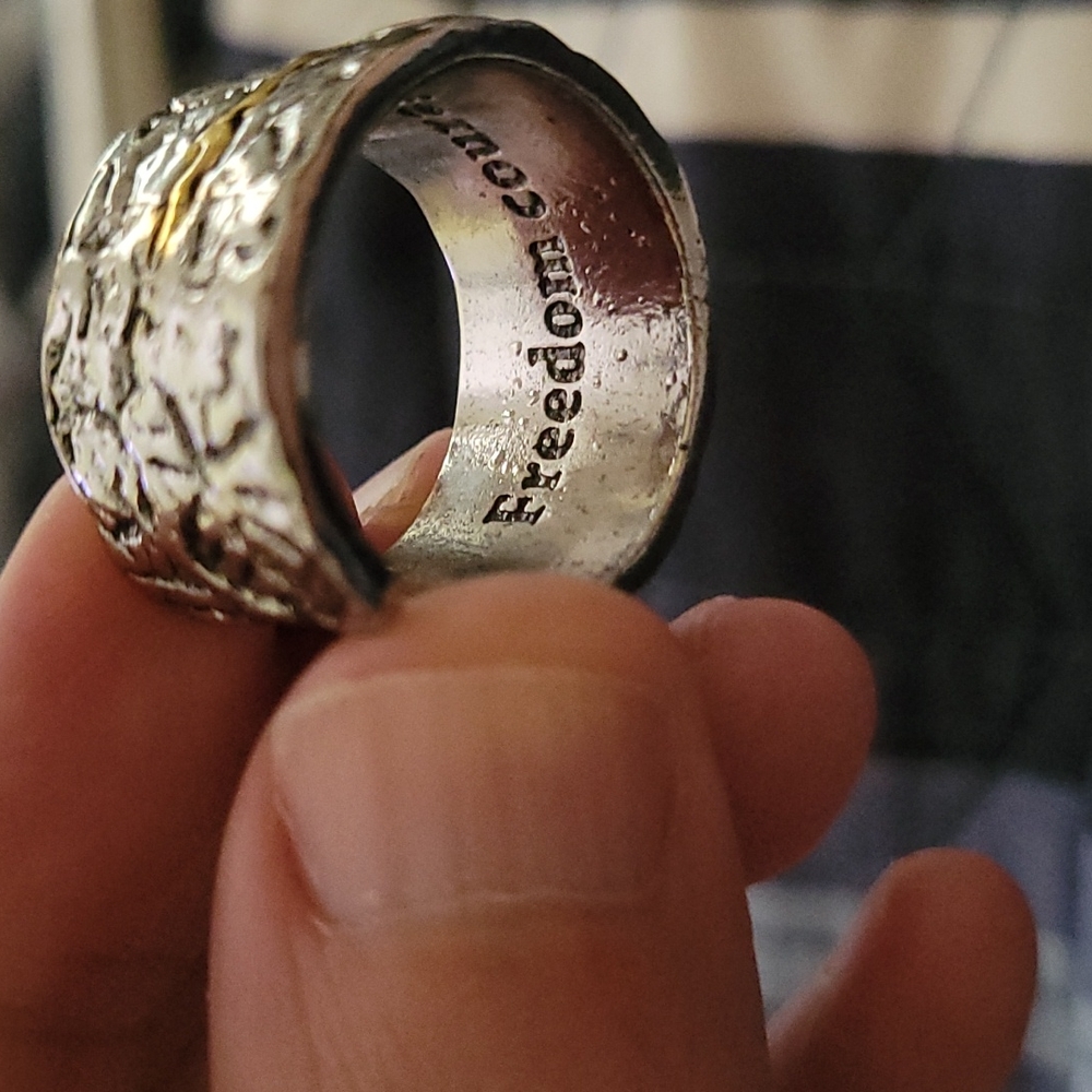 Route 66 Freedom Courage Enterprise 925 Silver Ring Size 9 - Picture 9 of 14